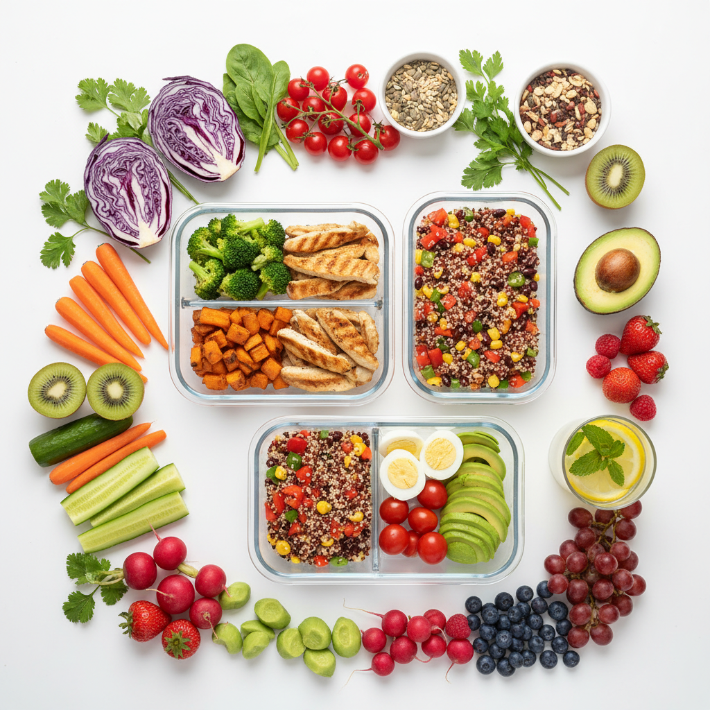 Meal prep colorato