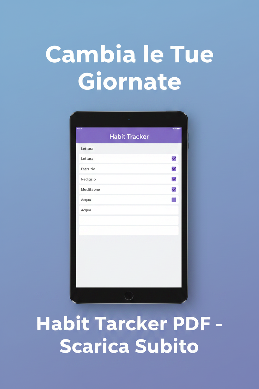 Pin Habit Tracker - Cambia le Tue Giornate
