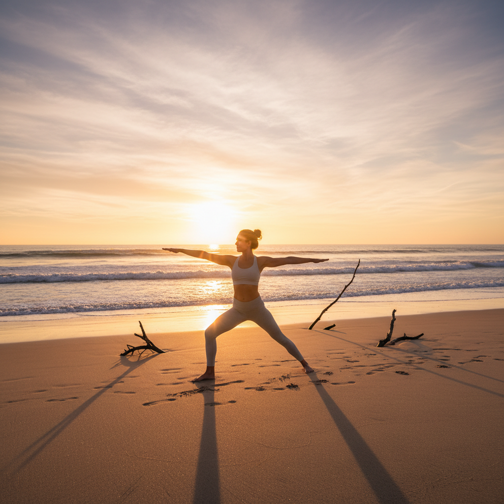 Yoga sulla spiaggia